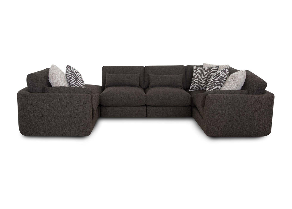 Franklin Furniture - 938 Laney 6 Piece Modular Sectional Sofa in Iris Thunder - 93801-93819-93803-93803-93804-93801 - GreatFurnitureDeal