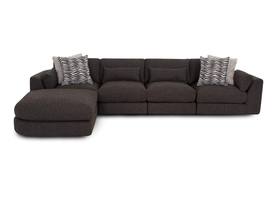 Franklin Furniture - 938 Laney 5 Piece Modular Sectional Sofa in Iris Thunder - 93819-93801-93803-93803-93801 - GreatFurnitureDeal