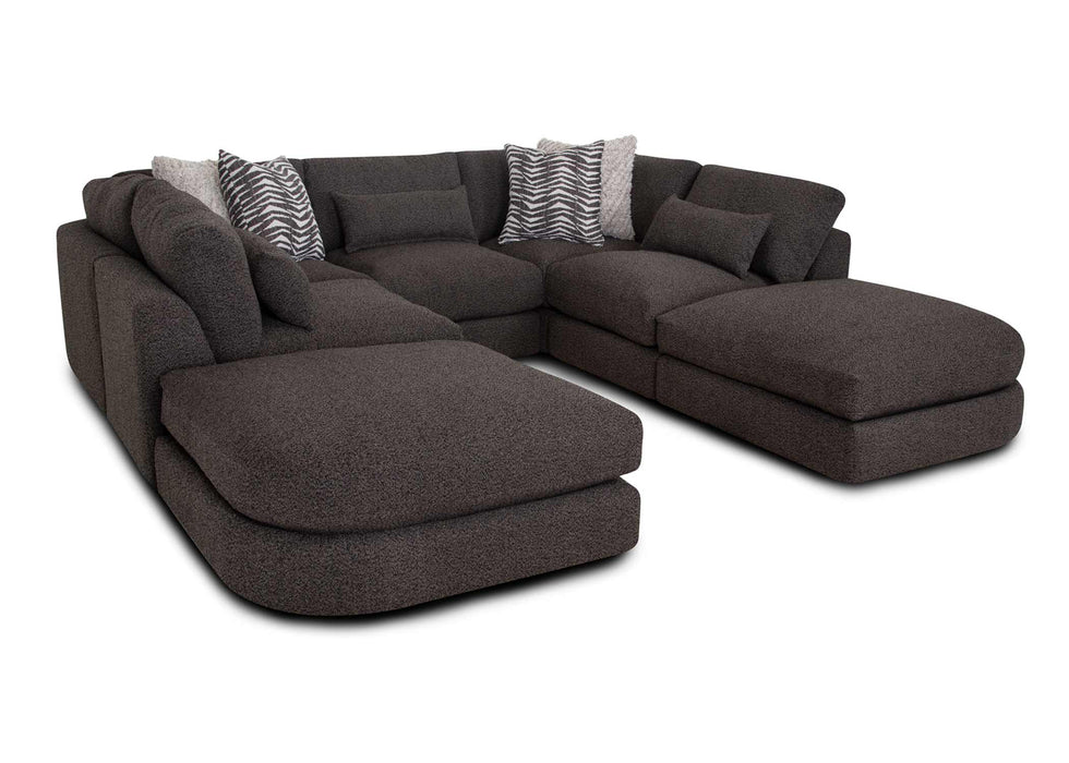 Franklin Furniture - 938 Laney 7 Piece Modular Sectional Sofa in Iris Thunder - 93819-93803-93804-93803-93804-93803-93819 - GreatFurnitureDeal