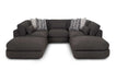 Franklin Furniture - 938 Laney 7 Piece Modular Sectional Sofa in Iris Thunder - 93819-93803-93804-93803-93804-93803-93819 - GreatFurnitureDeal