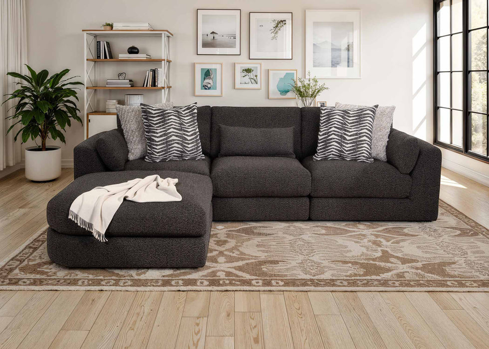 Franklin Furniture - 938 Laney 4 Piece Modular Sectional Sofa in Iris Thunder - 93819-93801-93803-93801 - GreatFurnitureDeal