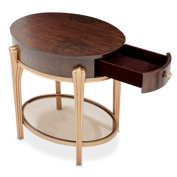 AICO Furniture - Camellia Field - 3 Occasional Table Set - Warm Pecan - N9090201-400-N9090202-400 - GreatFurnitureDeal