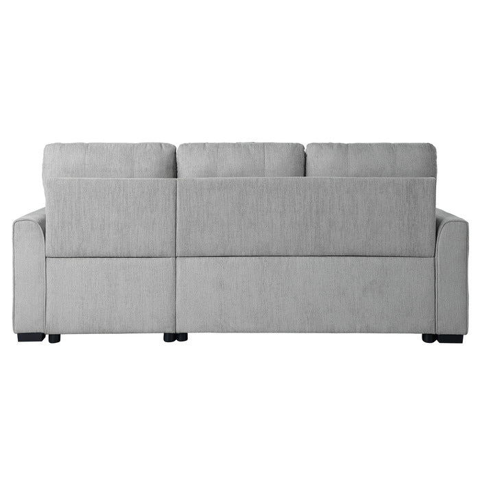 Homelegance - Carolina 2 Piece Reversible Sectional with Pull-out Bed and Hidden Storage in Light Gray - 9402GRY*SC - GreatFurnitureDeal
