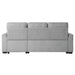 Homelegance - Carolina 2 Piece Reversible Sectional with Pull-out Bed and Hidden Storage in Light Gray - 9402GRY*SC - GreatFurnitureDeal