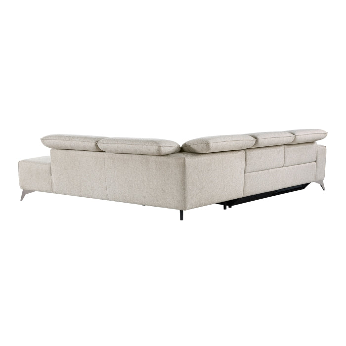 Homelegance - Adahlia 6 Piece Power Reclining Sectional with Right Chaise in Sand - 9414*SCPW - GreatFurnitureDeal