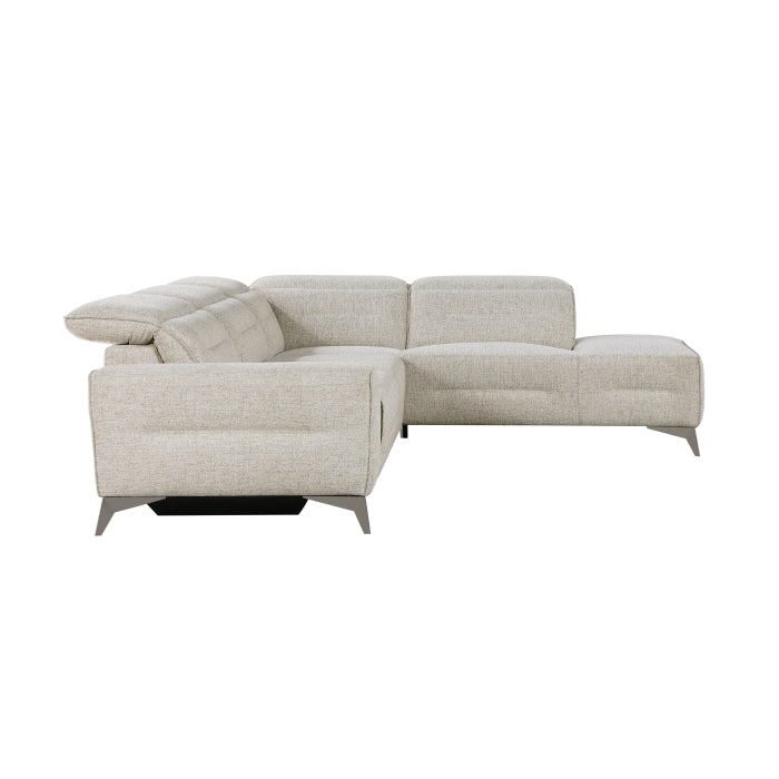 Homelegance - Adahlia 6 Piece Power Reclining Sectional with Right Chaise in Sand - 9414*SCPW - GreatFurnitureDeal