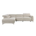 Homelegance - Bienvenue 2-Piece Power Reclining Sectional with Left Chaise in Beige - 9415*SCPW - GreatFurnitureDeal