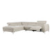 Homelegance - Bienvenue 2-Piece Power Reclining Sectional with Left Chaise in Beige - 9415*SCPW - GreatFurnitureDeal