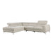 Homelegance - Bienvenue 2-Piece Power Reclining Sectional with Left Chaise in Beige - 9415*SCPW - GreatFurnitureDeal