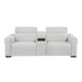 Homelegance - 9455CLD Power Double Reclining Love Seat with Center Console and Power Headrests, Charging Ports - 9455CLD-2CNPWH - GreatFurnitureDeal