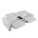 Homelegance - 9455CLD Power Double Reclining Love Seat with Center Console and Power Headrests, Charging Ports - 9455CLD-2CNPWH - GreatFurnitureDeal