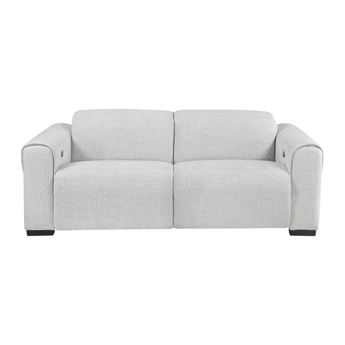 Homelegance - McPherson Power Double Reclining Loveseat with Power Headrests in Cloud - 9455CLD-2PWH - GreatFurnitureDeal
