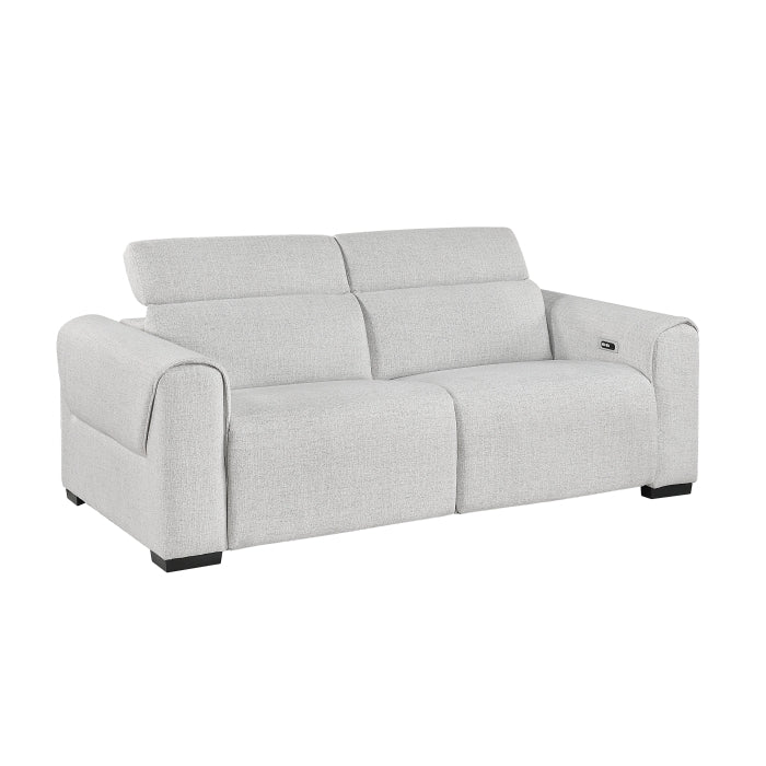 Homelegance - McPherson Power Double Reclining Loveseat with Power Headrests in Cloud - 9455CLD-2PWH - GreatFurnitureDeal
