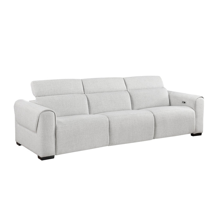 Homelegance - 9455CLD Power Double Reclining Sofa with Power Headrests, Charging Ports - 9455CLD-3PWH - GreatFurnitureDeal