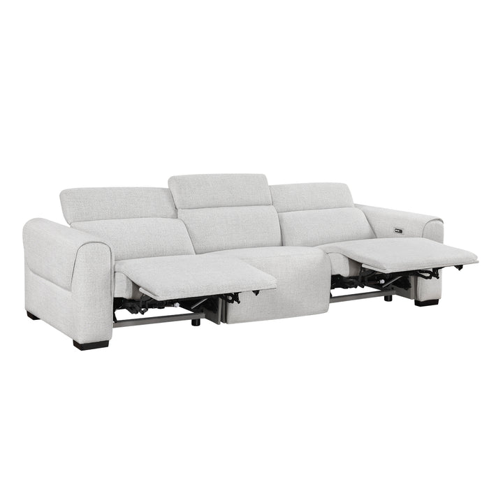 Homelegance - 9455CLD Power Double Reclining Sofa with Power Headrests, Charging Ports - 9455CLD-3PWH - GreatFurnitureDeal