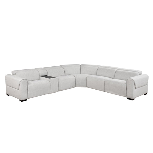 Homelegance - McPherson 6 Piece Power Reclining Sectional with Power Headrests in Cloud - 9455CLD*6LRRRPWH - GreatFurnitureDeal