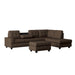 Homelegance - Maston 3 Piece Reversible Sectional in Brown - 9507CHC*3OT - GreatFurnitureDeal