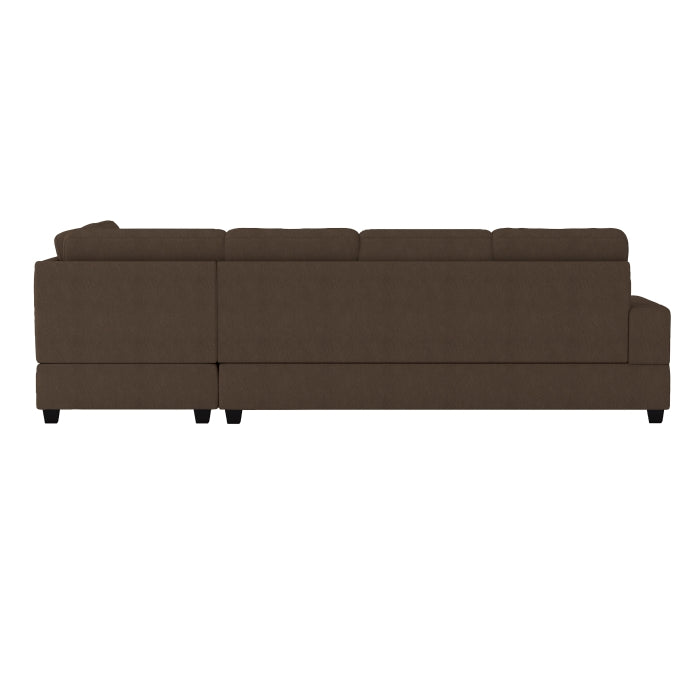 Homelegance - Maston 3 Piece Reversible Sectional in Brown - 9507CHC*3OT - GreatFurnitureDeal
