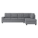 Homelegance - Maston 3 Piece Reversible Sectional with Drop-Down Cup Holders and Storage Ottoman in Gray - 9507DGY*3OT - GreatFurnitureDeal