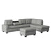 Homelegance - Maston 3 Piece Reversible Sectional in Gray - 9507GRY*3OT - GreatFurnitureDeal
