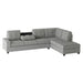 Homelegance - Maston 3 Piece Reversible Sectional in Gray - 9507GRY*3OT - GreatFurnitureDeal