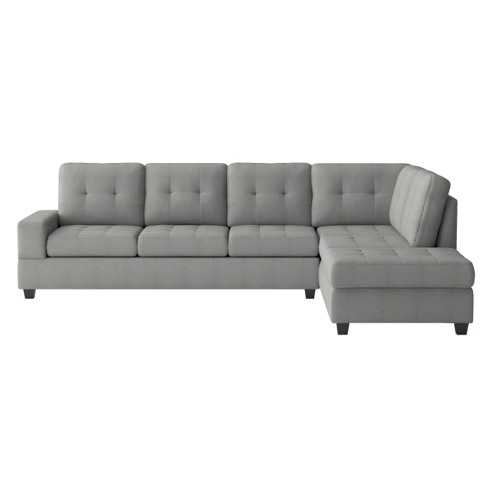 Homelegance - Maston 3 Piece Reversible Sectional in Gray - 9507GRY*3OT - GreatFurnitureDeal