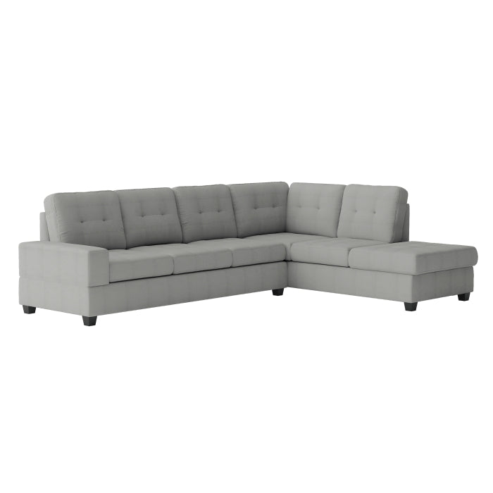 Homelegance - Maston 3 Piece Reversible Sectional in Gray - 9507GRY*3OT - GreatFurnitureDeal