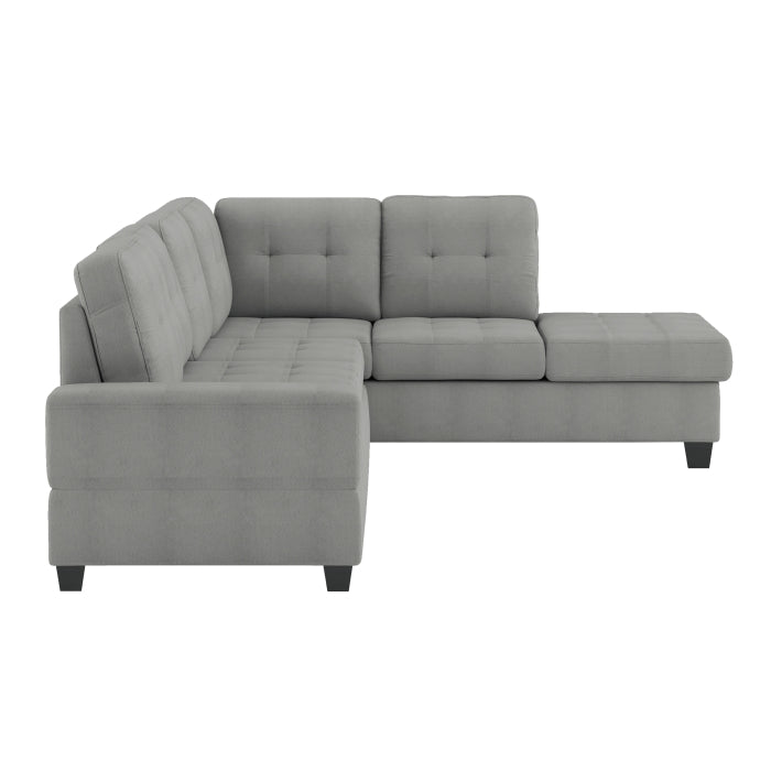 Homelegance - Maston 3 Piece Reversible Sectional in Gray - 9507GRY*3OT - GreatFurnitureDeal