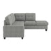 Homelegance - Maston 3 Piece Reversible Sectional in Gray - 9507GRY*3OT - GreatFurnitureDeal
