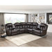 Homelegance - Bienvenue 3-Piece Power Reclining Sectional in Dark Brown - 9508DB*SCPW - GreatFurnitureDeal