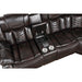 Homelegance - Bienvenue 3-Piece Power Reclining Sectional in Dark Brown - 9508DB*SCPW - GreatFurnitureDeal