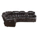 Homelegance - Bienvenue 3-Piece Power Reclining Sectional in Dark Brown - 9508DB*SCPW - GreatFurnitureDeal