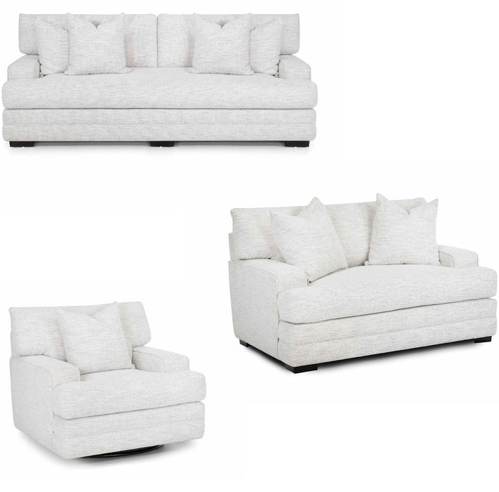Franklin Furniture - Serene 3 Piece Living Room Set in Merino Cotton - 95140-95120-95188-COTTON