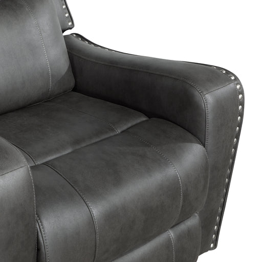 Homelegance - Kellen Power Double Reclining Sofa in Smoky Gray - 9515DGY-3PW - GreatFurnitureDeal