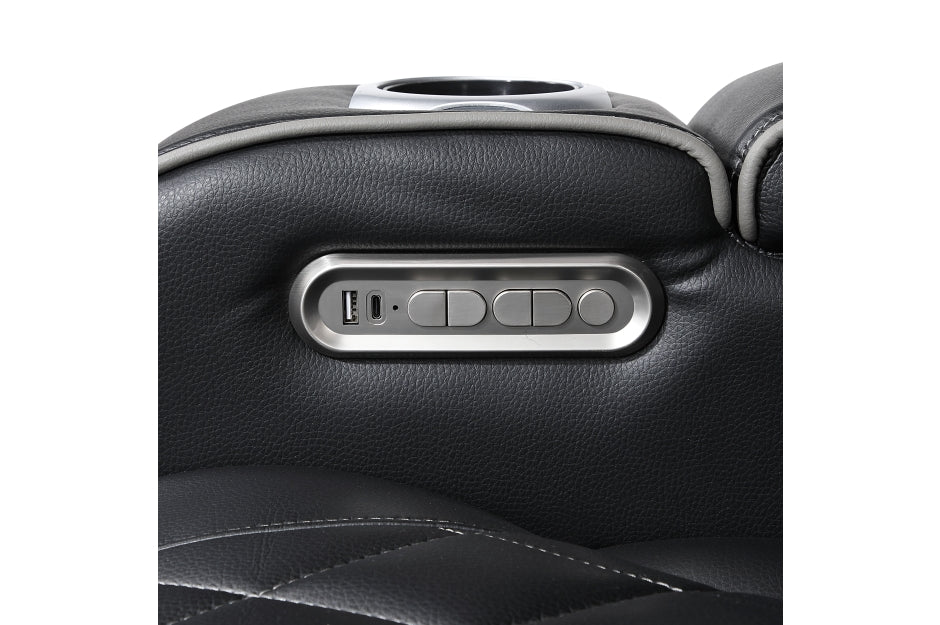 Homelegance - Fairway 3 Piece Power Double Reclining Living Room Set - 9516BLK*3PWH - GreatFurnitureDeal