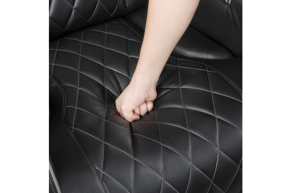 Homelegance - Fairway Power Double Reclining Loveseat with Center Console - 9516BLK-2PWH - GreatFurnitureDeal