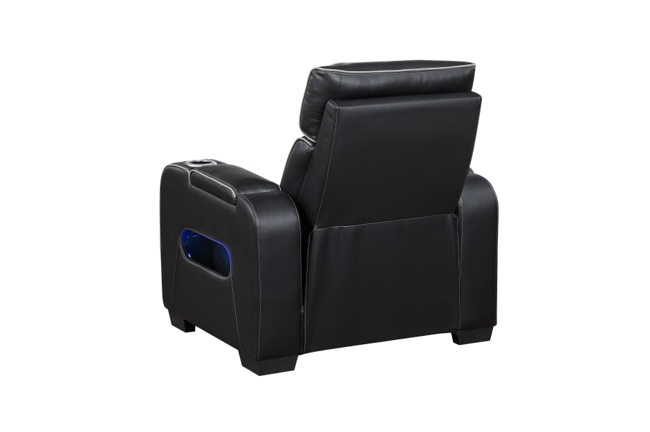 Homelegance - Fairway 3 Piece Power Double Reclining Living Room Set - 9516BLK*3PWH - GreatFurnitureDeal