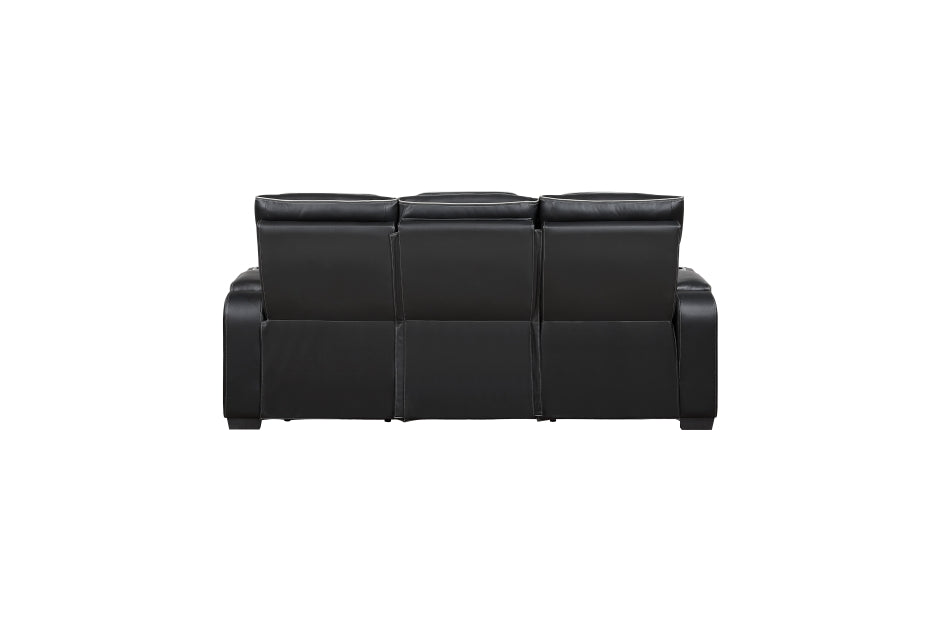 Homelegance - Fairway Power Double Reclining Sofa with Center Drop-Down Cup Holders - 9516BLK-3PWH - GreatFurnitureDeal