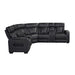 Homelegance - Fairway 3-Piece Power Reclining Sectional with Consoles in Black - 9516BLKS*32LCN2RCNPWH - GreatFurnitureDeal