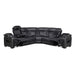 Homelegance - Fairway 3-Piece Power Reclining Sectional with Right Side Console in Black - 9516BLKS*33L2RCNPWH - GreatFurnitureDeal