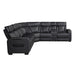Homelegance - Fairway 3-Piece Power Reclining Sectional with Right Side Console in Black - 9516BLKS*33L2RCNPWH - GreatFurnitureDeal