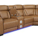 Homelegance - Fairway 3 Piece Power Reclining Sectional with Right Side Console in Brown - 9516BRWS*33L2RCNPWH - GreatFurnitureDeal