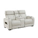 Homelegance - Fairway Power Double Reclining Loveseat with Center Console - 9516TPE-2PWH - GreatFurnitureDeal