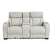 Homelegance - Fairway Power Double Reclining Loveseat with Center Console - 9516TPE-2PWH - GreatFurnitureDeal
