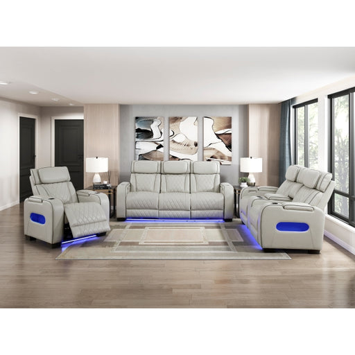 Homelegance - Fairway 3 Piece Power Double Reclining Living Room Set - 9516TPE*3PWH - GreatFurnitureDeal