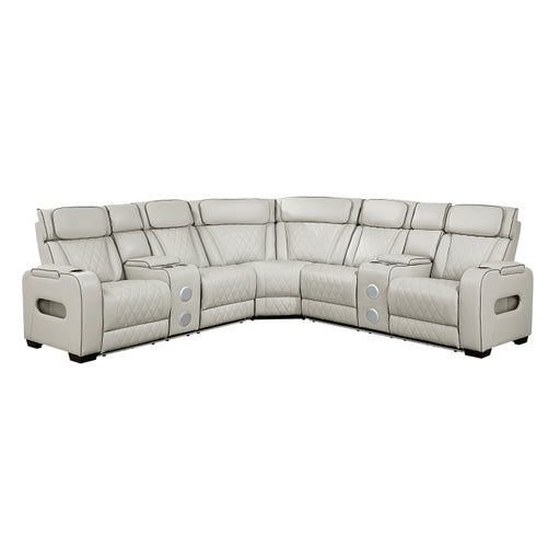 Homelegance - Fairway 3-Piece Power Reclining Sectional in Taupe - 9516TPES*32LCN2RCNPWH - GreatFurnitureDeal