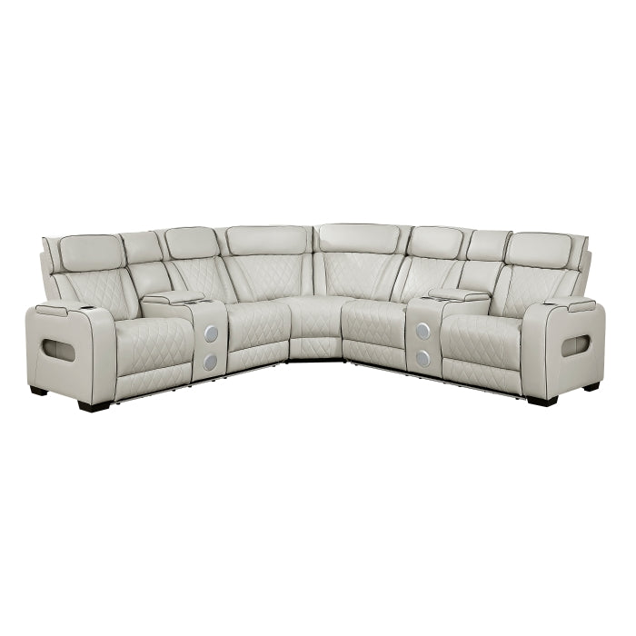 Homelegance - Fairway 3-Piece Power Reclining Sectional in Taupe - 9516TPES*32LCN2RCNPWH - GreatFurnitureDeal