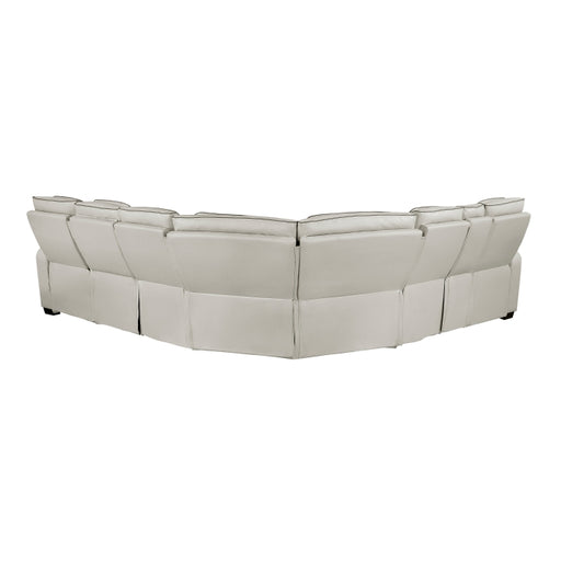 Homelegance - Fairway 3-Piece Power Reclining Sectional with Left Side Console in Taupe - 9516TPES*32LCN3RPWH - GreatFurnitureDeal