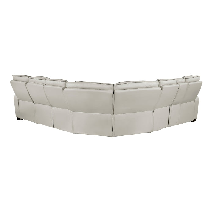 Homelegance - Fairway 3-Piece Power Reclining Sectional with Left Side Console in Taupe - 9516TPES*32LCN3RPWH - GreatFurnitureDeal