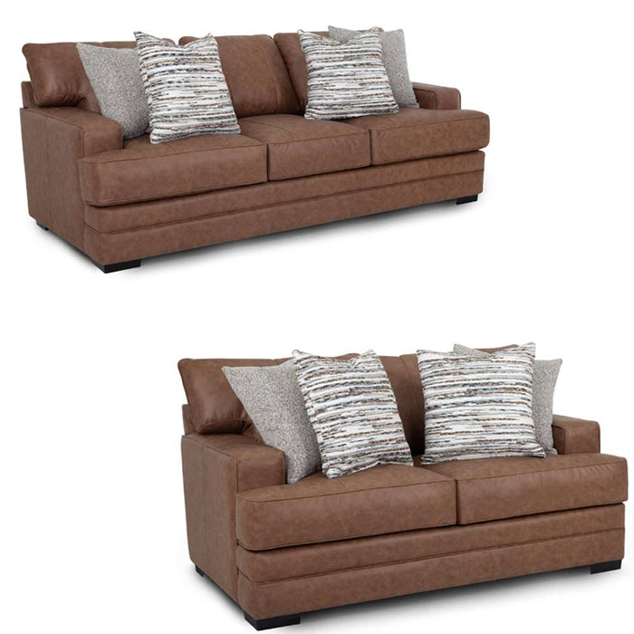 Franklin Furniture - 953 Regent 2 Piece Living Room Set in Saddle - 95340-SADDLE-2SET - GreatFurnitureDeal